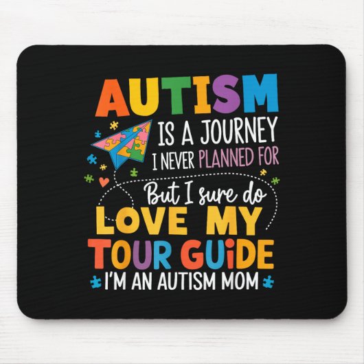 Autismus-Mutter-Bewusstsein Autismus-Reise-Reisefü Mousepad (Vorne)