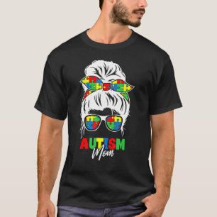 Autismus-Mutter-Bewusstsein-Unordentlicher-Bündel- T-Shirt