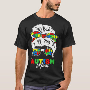 Autismus-Mutter-Bewusstsein-Unordentlicher-Bündel- T-Shirt