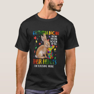 Autismus-Mutter erzieht heldenhaften Hasen Autismu T-Shirt
