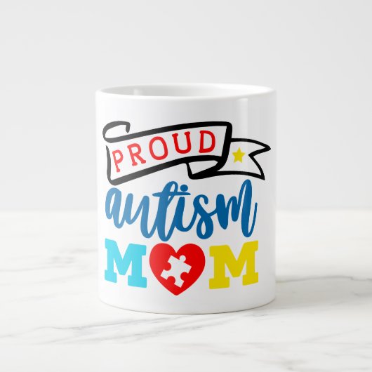 Autismus-Mutter - Jumbo-Tasse (Vorderseite)