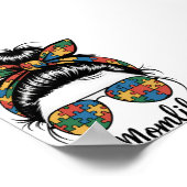Autismus-Mutter-Leben Puzzle Unordentlicher Dutt A Poster (Ecke)