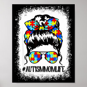 Autismus-Mutter Leben unordentlicher Knoten Sonnen Poster