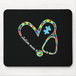 Autismus-Mutter-Puzzle-Stethoskop-Krankenschwester Mousepad