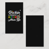 Autismus Mutter rockt die abgelaufene Mama Visitenkarte (Vorne/Hinten)