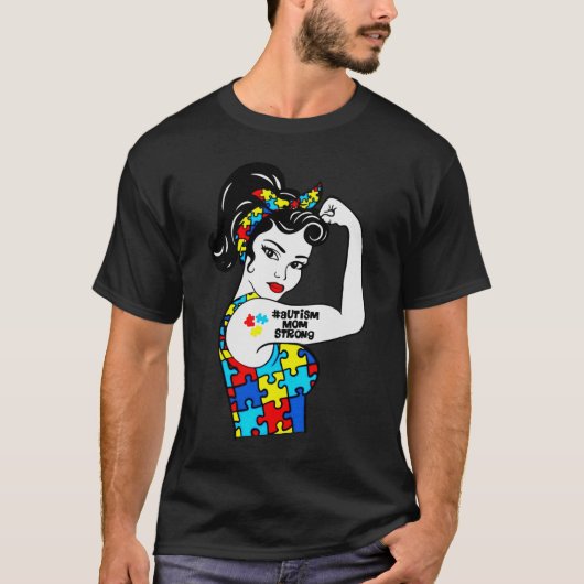 Autismus-Mutter stark T-Shirt (Vorderseite)
