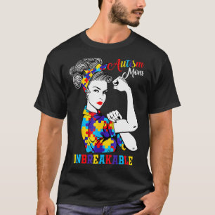 Autismus-Mutter Unzerbrechlich Autismus-Bewussts T-Shirt