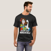 Autismus-Mutter Unzerbrechlich Autismus-Bewusstse T-Shirt (Vorne ganz)
