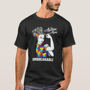 Autismus-Mutter Unzerbrechlich Autismus-Bewusstse T-Shirt