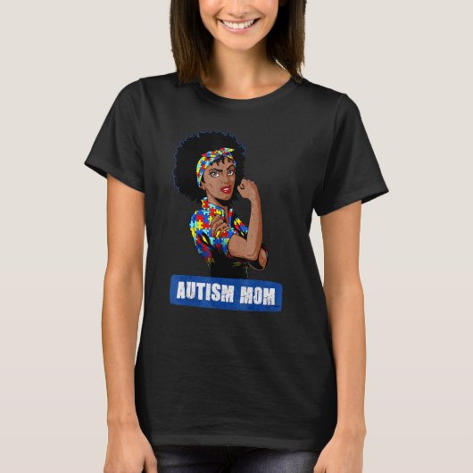 Autismus-Mutter Unzerbrechlich Autismus-Bewusstse T-Shirt (Vorderseite)