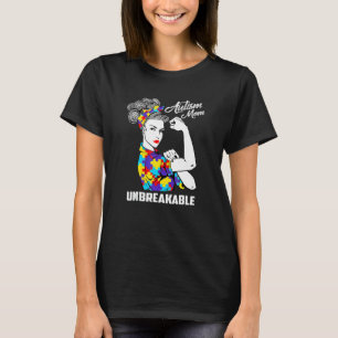Autismus-Mutter Unzerbrechlich Autismus-Bewusstse T-Shirt