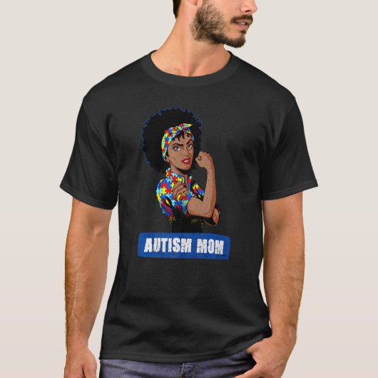 Autismus-Mutter Unzerbrechlich Autismus-Bewusstse T-Shirt (Vorderseite)