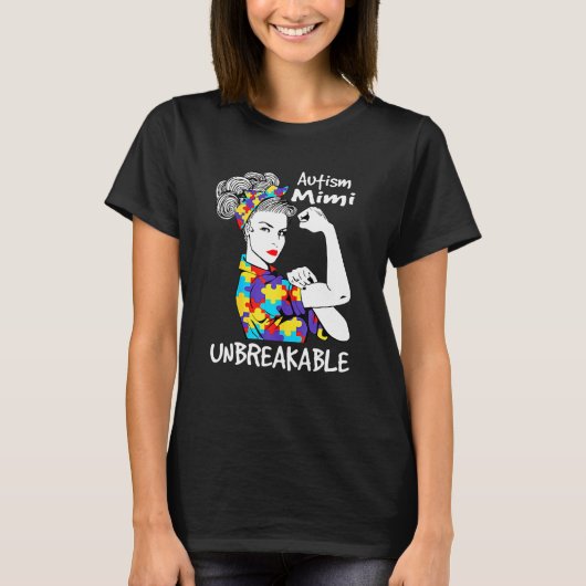 Autismus-Mutter Unzerbrechlich Autismus T-Shirt (Vorderseite)