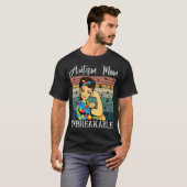 Autismus-Mutter Unzerbrechlich Starkes Mädchen T-S T-Shirt (Vorne ganz)