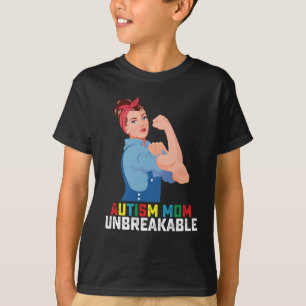 Autismus-Mutter Unzerbrechlich Stolz Autistische F T-Shirt