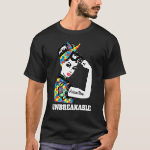 Autismus-Mutter Unzerbrechliches Autismus-Bewussts T-Shirt