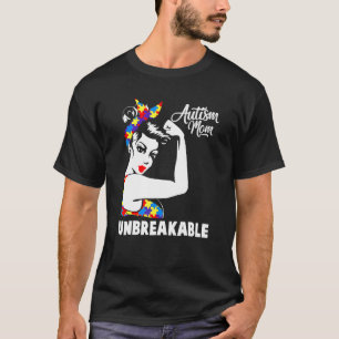 Autismus-Mutter Unzerbrechliches Puzzle-Stück-Band T-Shirt