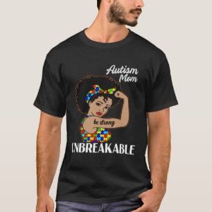 Autismus-Mutter Unzerbrechliches Puzzleteil Afro M T-Shirt