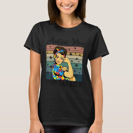 Autismus-Mutter Unzerbrechliches T-Shirt Autismus- (Vorderseite)