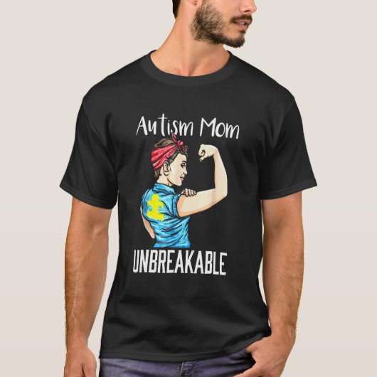 Autismus-Mutter Unzerbrechliches T-Shirt Autismus- (Vorderseite)
