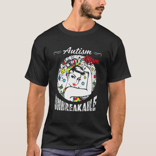 Autismus-Mutter Unzerbrechliches T-Shirt Autismus- (Vorderseite)