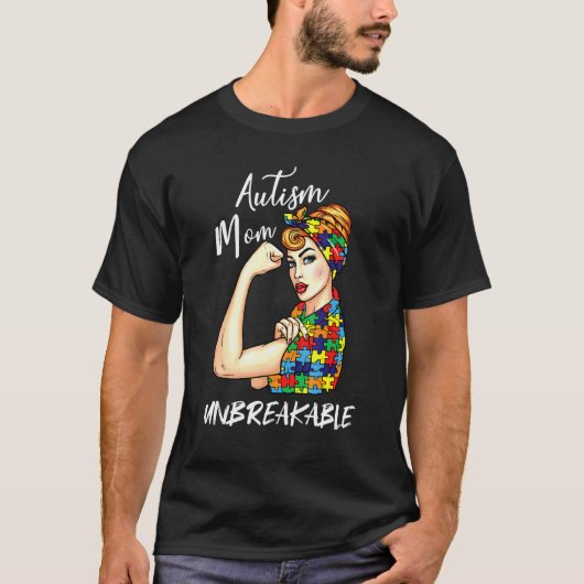 Autismus-Mutter Unzerbrechliches T-Shirt Autismus- (Vorderseite)