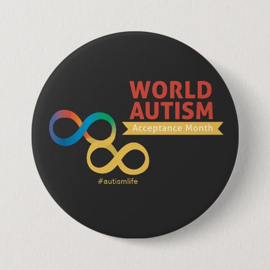 Autismus, Neurodiversitätsakzeptanz Button (Vorderseite)