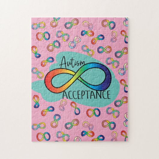 Autismus Neurovielfalt Akzeptanz Rainbow Jigsaw Pu Puzzle (Vertikal)