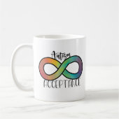 Autismus Neurovielfalt Akzeptanz Regenbogen Kaffeetasse (Links)