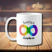 Autismus Neurovielfalt Akzeptanz Regenbogen Kaffeetasse