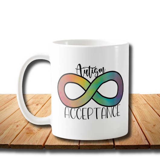 Autismus Neurovielfalt Akzeptanz Regenbogen Kaffeetasse