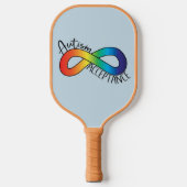 Autismus Neurovielfalt Akzeptanz Regenbogen Pickleball Schläger (Vorderseite)
