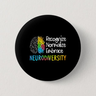 Autismus Neurovielfalt Spektrumanalyse Adhd Rainbo Button