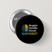 Autismus Neurovielfalt Spektrumanalyse Adhd Rainbo Button (Vorne & Hinten)
