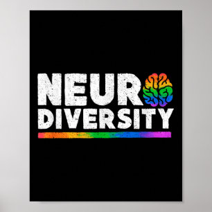 Autismus Neurovielfalt und Bewusstsein für psychis Poster
