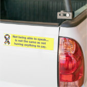 Autismus: "Nicht sprechend " Autoaufkleber (Auf Lkw)