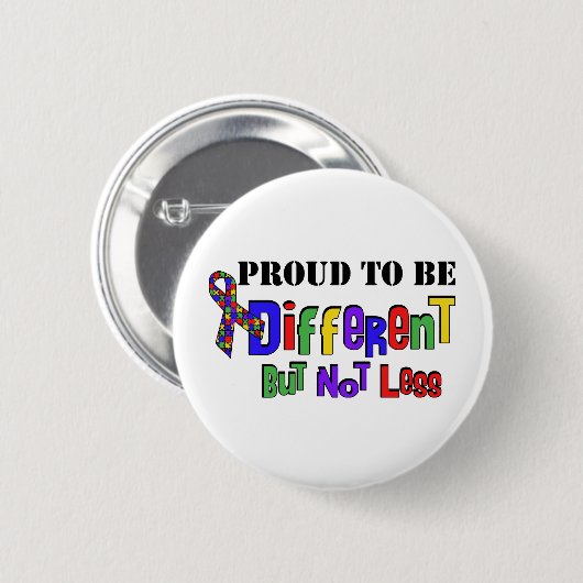 Autismus Nicht weniger Button (Vorne & Hinten)