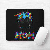 Autismus Niedlich Puzzle Messy Bun Mama Bewusstsei Mousepad (Mit Mouse)