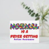 Autismus Normal ist eine trockene Einstellung Postkarte (Stehend Vorderseite)