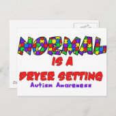 Autismus Normal ist eine trockene Einstellung Postkarte (Vorne/Hinten)