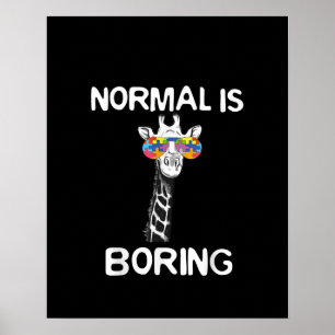 Autismus  Normalerweise wird Giraffe-Puzzleteil ge Poster