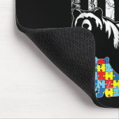 Autismus Oma Bär mit Puzzles & Amp; US-Flagge Mousepad (Ecke)