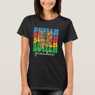 Autismus Oma Kokette Schleife Autismus-Bewusstsein T-Shirt