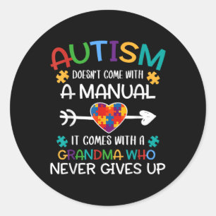 Autismus Oma Liebe Autistische Kinder Autismus Bew Runder Aufkleber