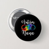 Autismus Oma Neurodiversitäts-Regenbogen-Unendlich Button (Vorne & Hinten)