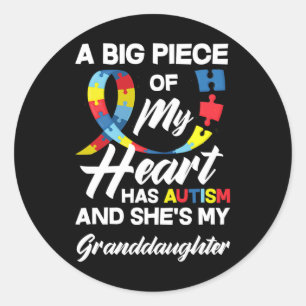 Autismus Oma Opa Autistische Großtochter Auti Runder Aufkleber