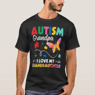 Autismus Opa I Liebe meine Großtochter Butterfly T-Shirt
