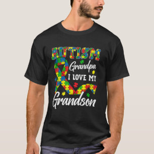 Autismus Opa Ich Liebe Meinen Enkel Autismus-Bewus T-Shirt