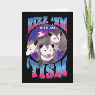 Autismus-Opossum-Liebhaber-Geschenk Rizz Em mit de Karte