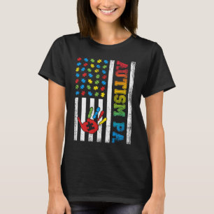 Autismus Pa Amerikanische Flagge Autismus-Bewussts T-Shirt